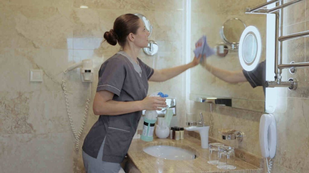 Expert cleaners providing apartment cleaning in Abu Dhabi to refresh bedrooms and common areas.