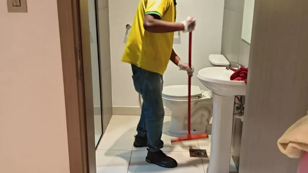 Bathroom disinfection service for move in cleaning in Abu Dhabi