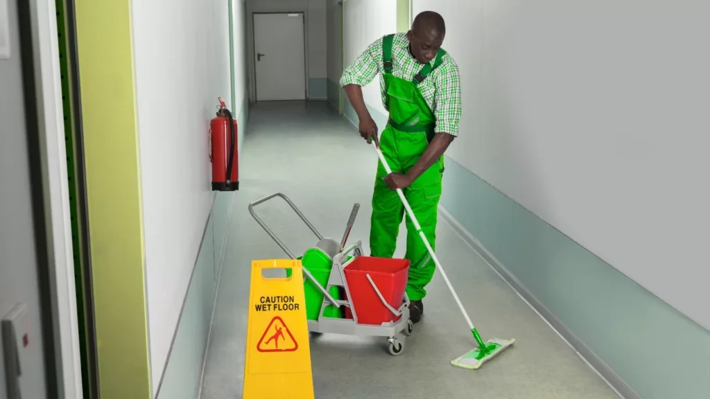 Floor cleaning service from villa cleaning company