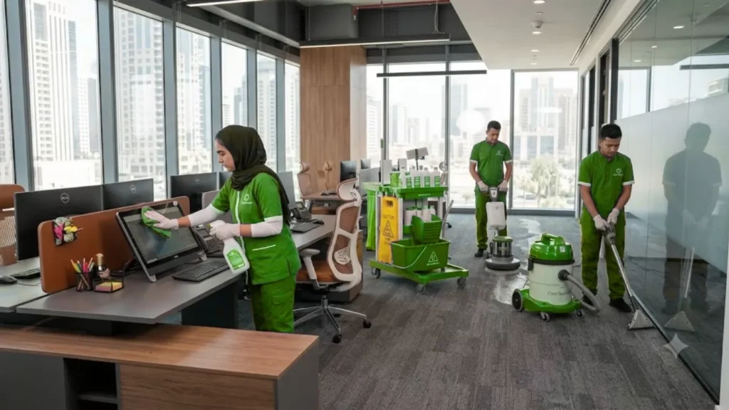 Expert commercial office cleaning services using eco-friendly cleaning products