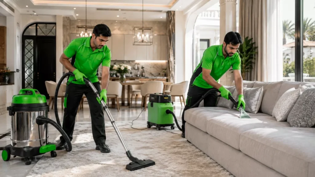 Deep clean home service for kitchens and bathrooms in Abu Dhabi