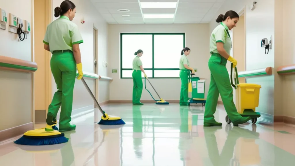 Professional office floor cleaning in Abu Dhabi