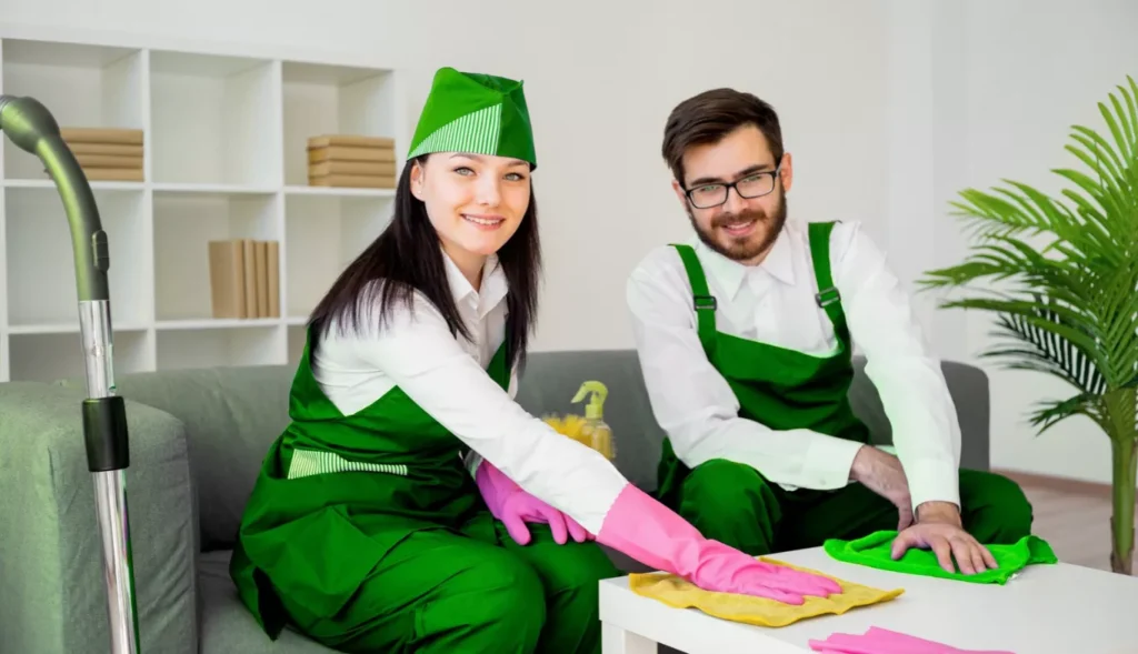Bathroom cleaning as part of a move in cleaning service